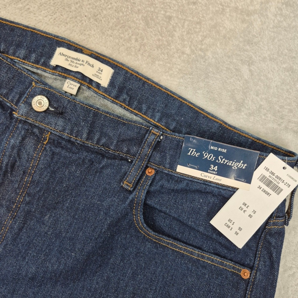 Abercrombie & Fitch Dark Blue '90s Straight Leg Jeans